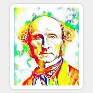 John Stuart Mill Colourful Portrait | John Stuart Mill Artwork 10 Sticker